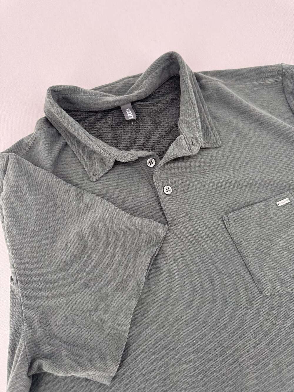 Vuori Polo Sweatshirt Size XL Green Pocket Short Sleeve